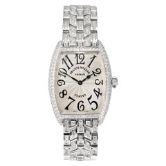 Frank Muller Montre-bracelet Curvex en or blanc avec diamant de 3::00 carats