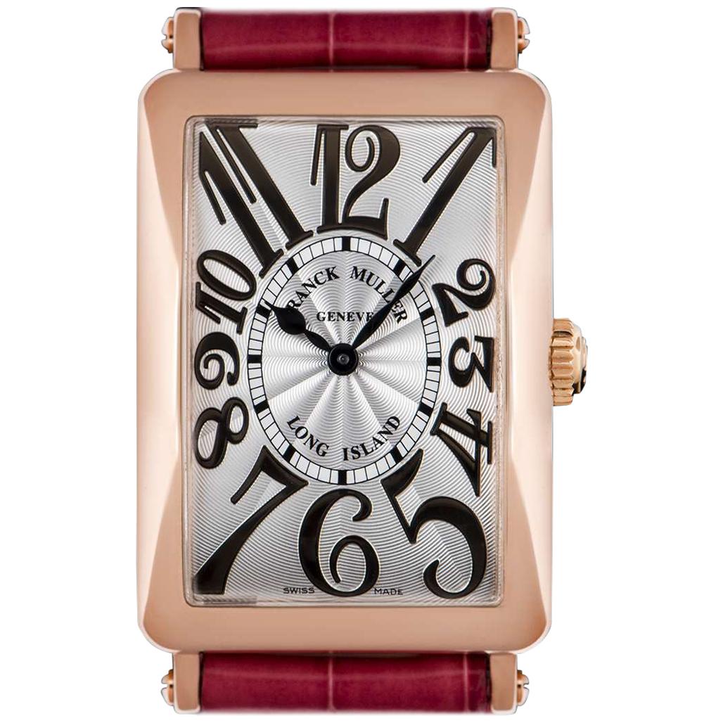 Frank Muller Long Island Classic Rose Gold Silver Dial 952 QZ REL Quartz Watch
