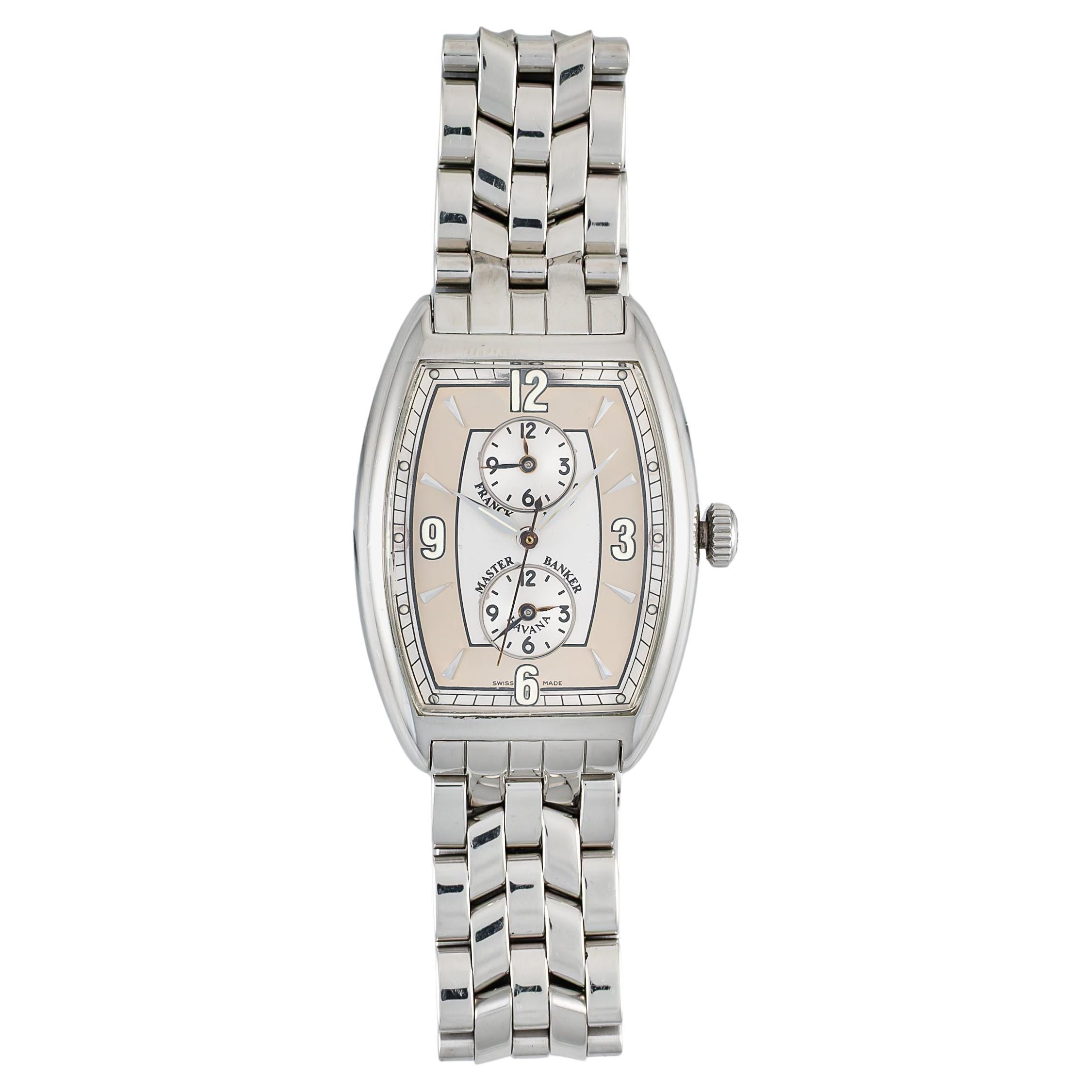 Reloj Frank Muller Master Banker con esfera habana, años 2000