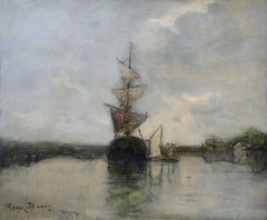 Antique Boats at Anchor - Isigny-Sur-Mer