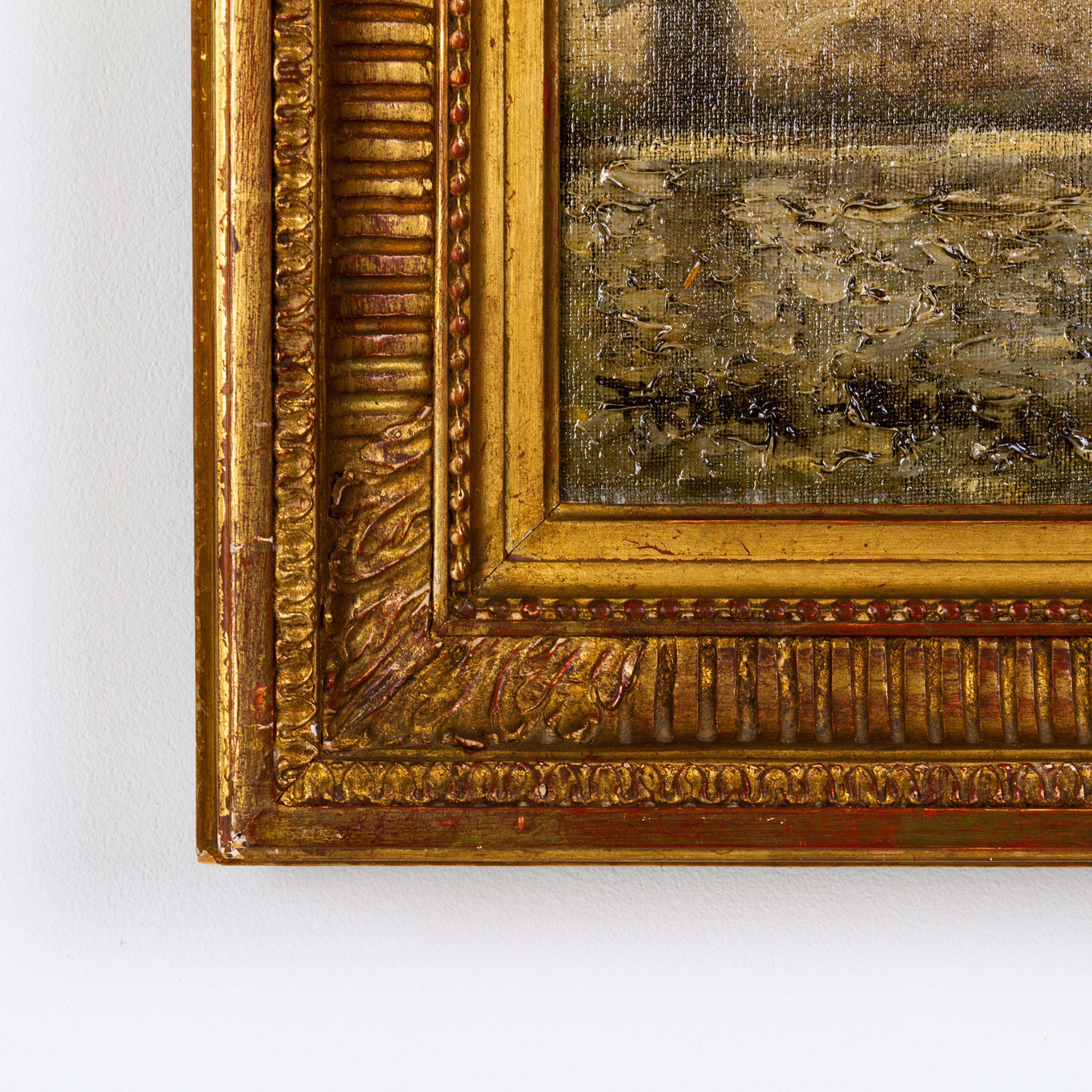 Frank Myers Boggs (1855-1926) Óleo de paisaje impresionista americano firmado en Bueno estado para la venta en Nottingham, GB