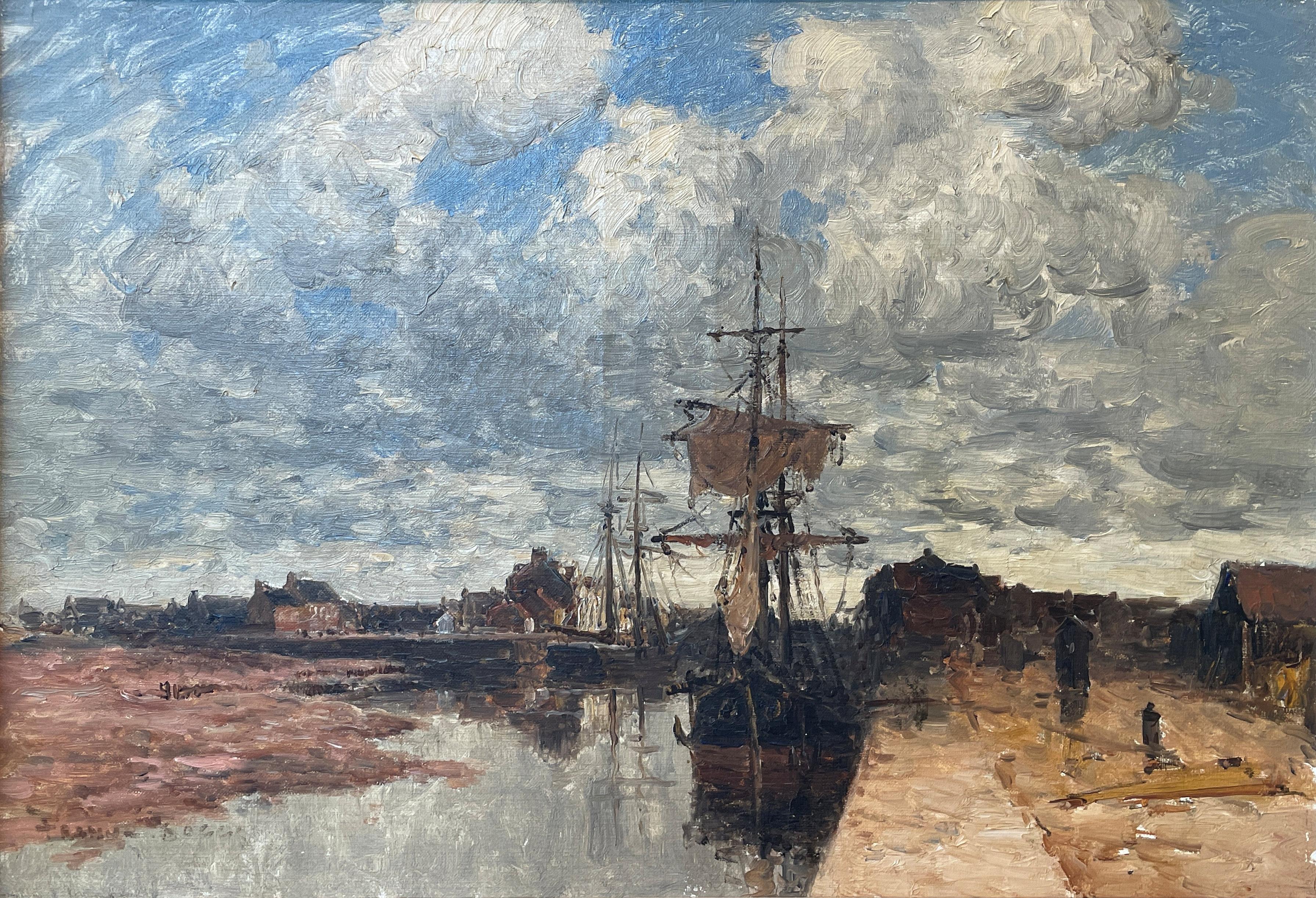 Frank Myers Boggs
Bateau au Quai (Docked Sailing Vessel at Low Tide)
Signed lower left
Oil on canvas
15 x 21 1/2 inches

Provenance:
David Findlay Galleries, New York
Charles R. Brown Fine Art, Locust Valley, New York

The Impressionist Frank Myers