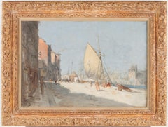 Le Port - Modern, Impressionism, Oil Painting, Late 19th Century