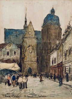"Nogent-le-Roi" Frank Myers Boggs, Atmospheric French Urban Landscape