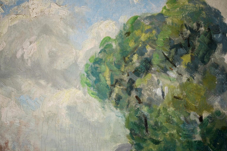 Notre Dame & Seine, Paris - Impressionist Oil, Riverscape by Frank Myers Boggs For Sale 9
