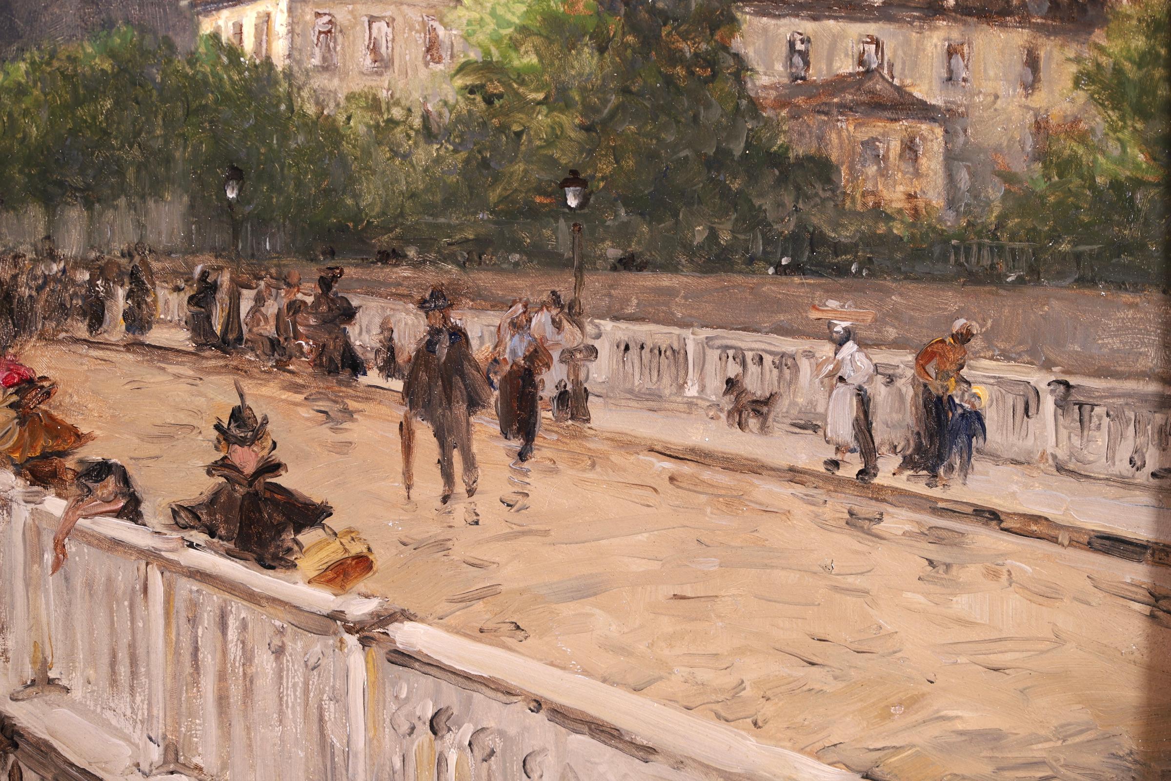 Paris - American Impressionist Oil, Figures in landscape by Frank Myers Boggs 4