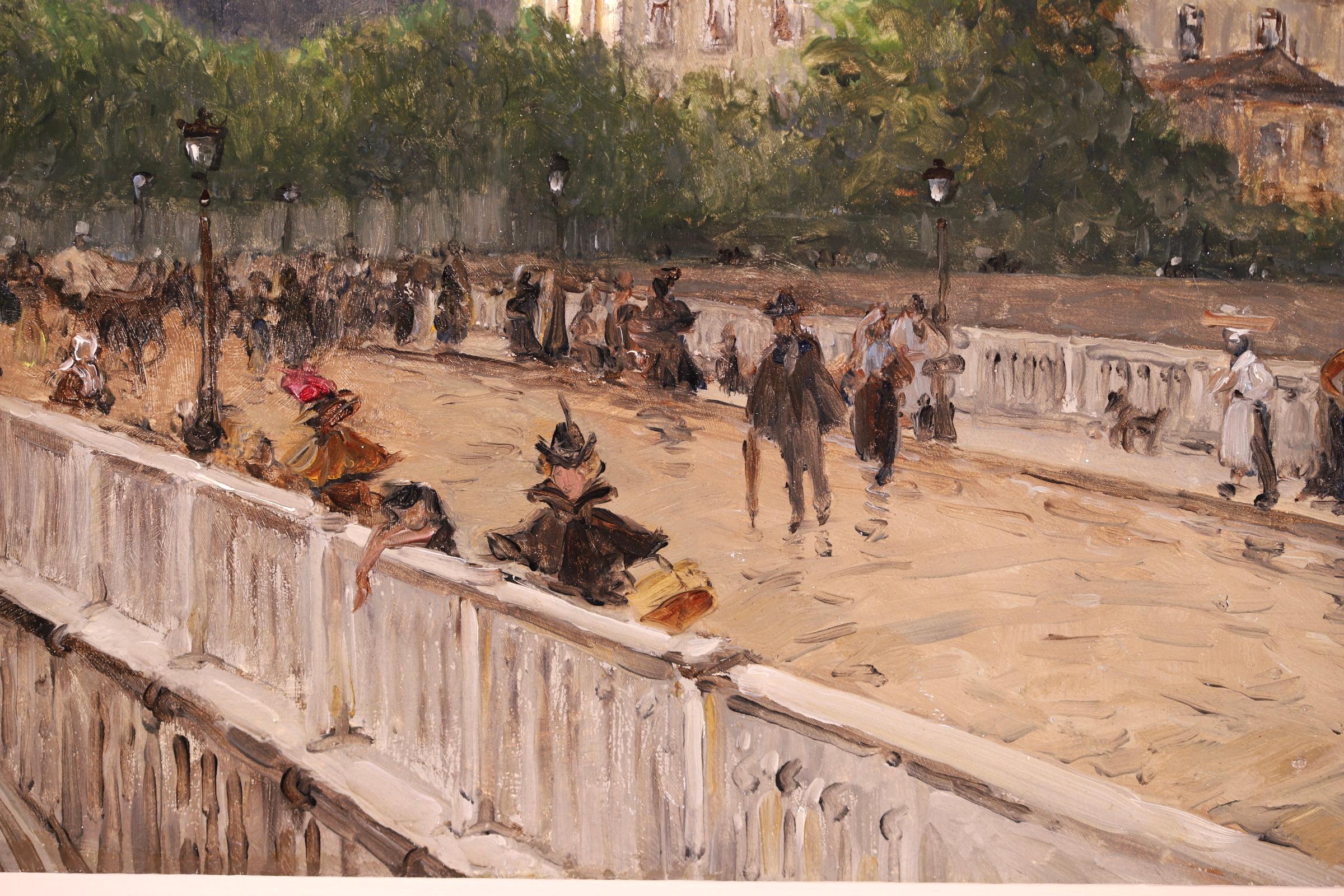 Paris - American Impressionist Oil, Figures in landscape by Frank Myers Boggs 5