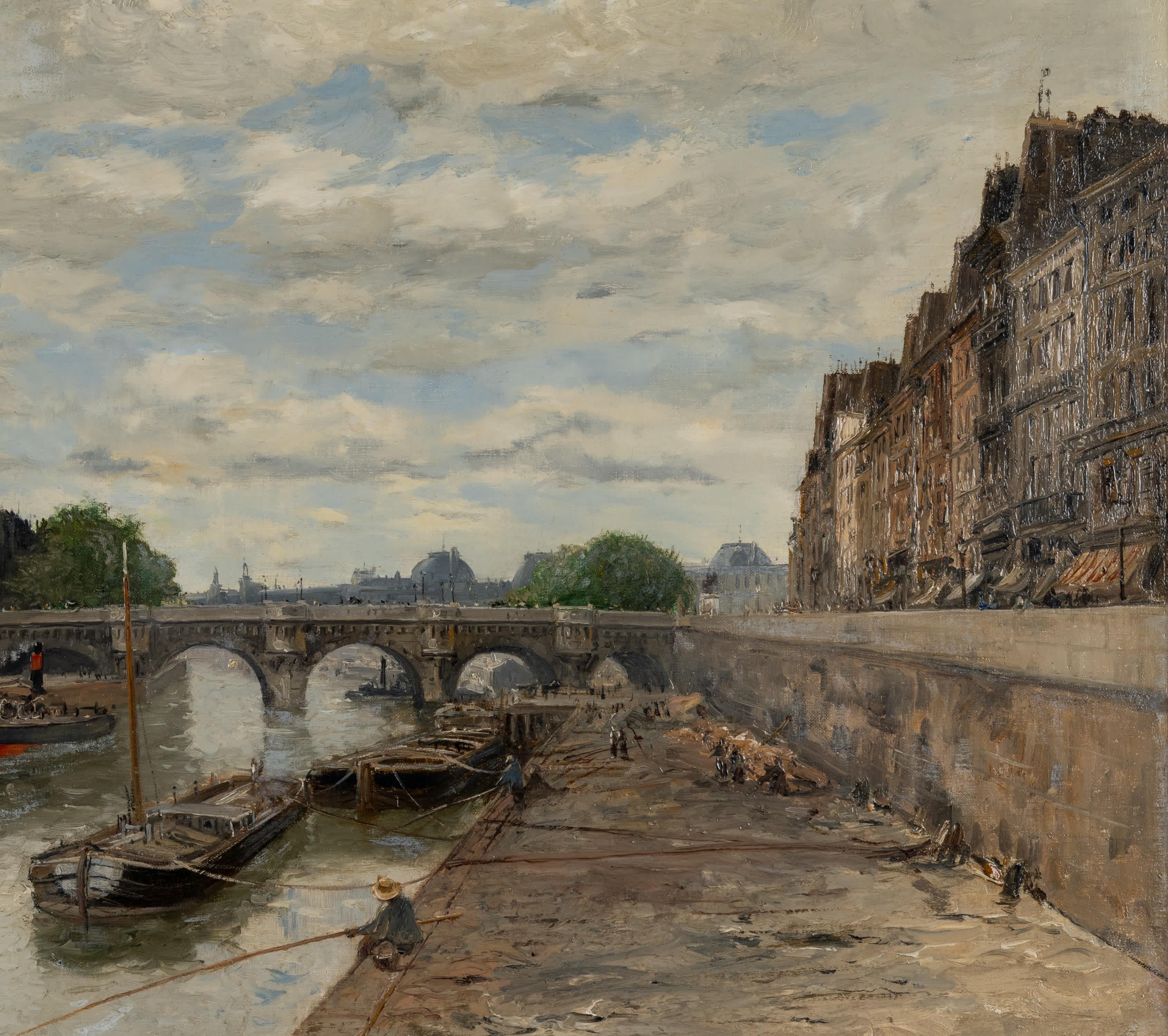 Pont Neuf - Painting Impressionismo di Frank Myers Boggs