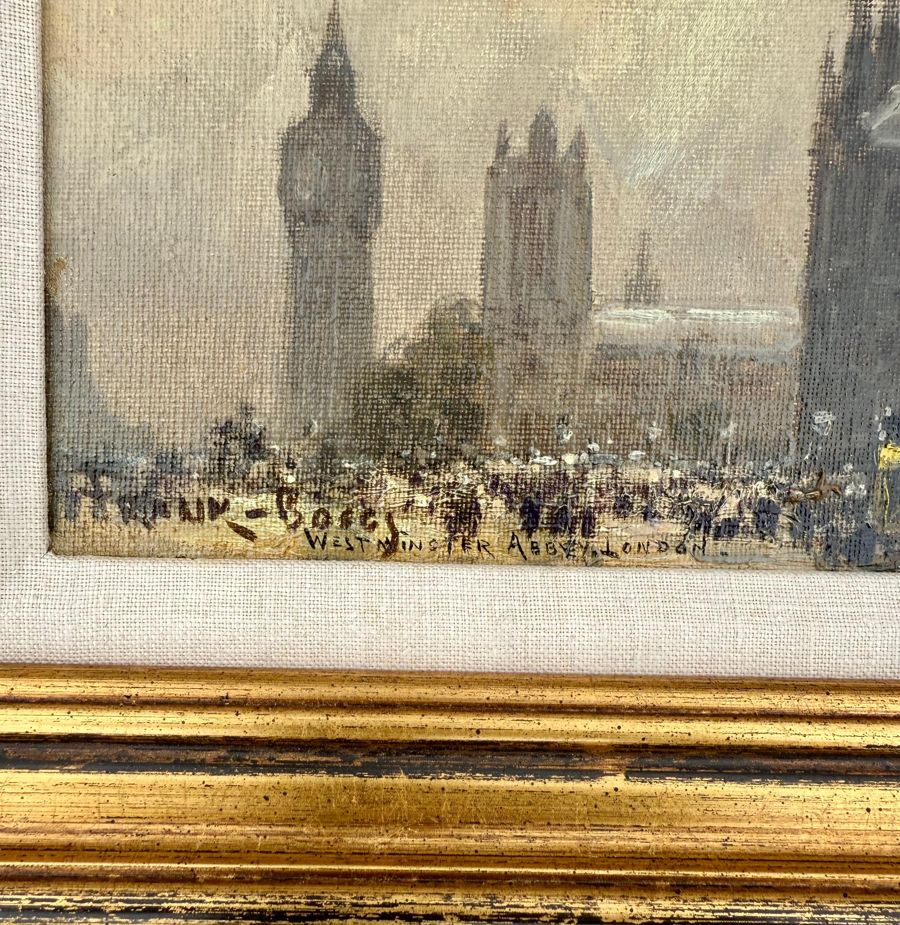 Abbey de Westminster, Londres - Impressionnisme Painting par Frank Myers Boggs