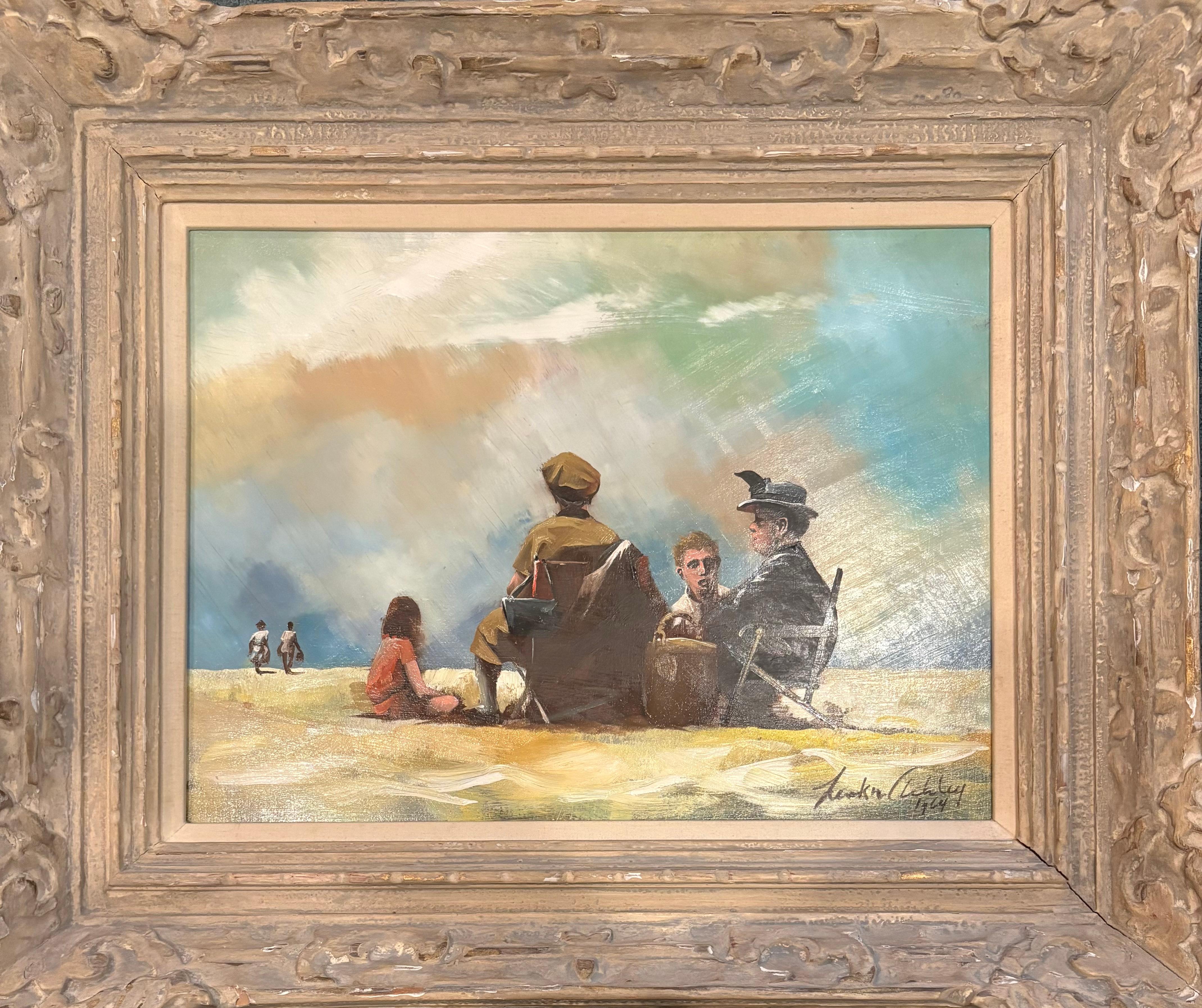 "Strandszene" – Painting von Frank Nelson Ashley 