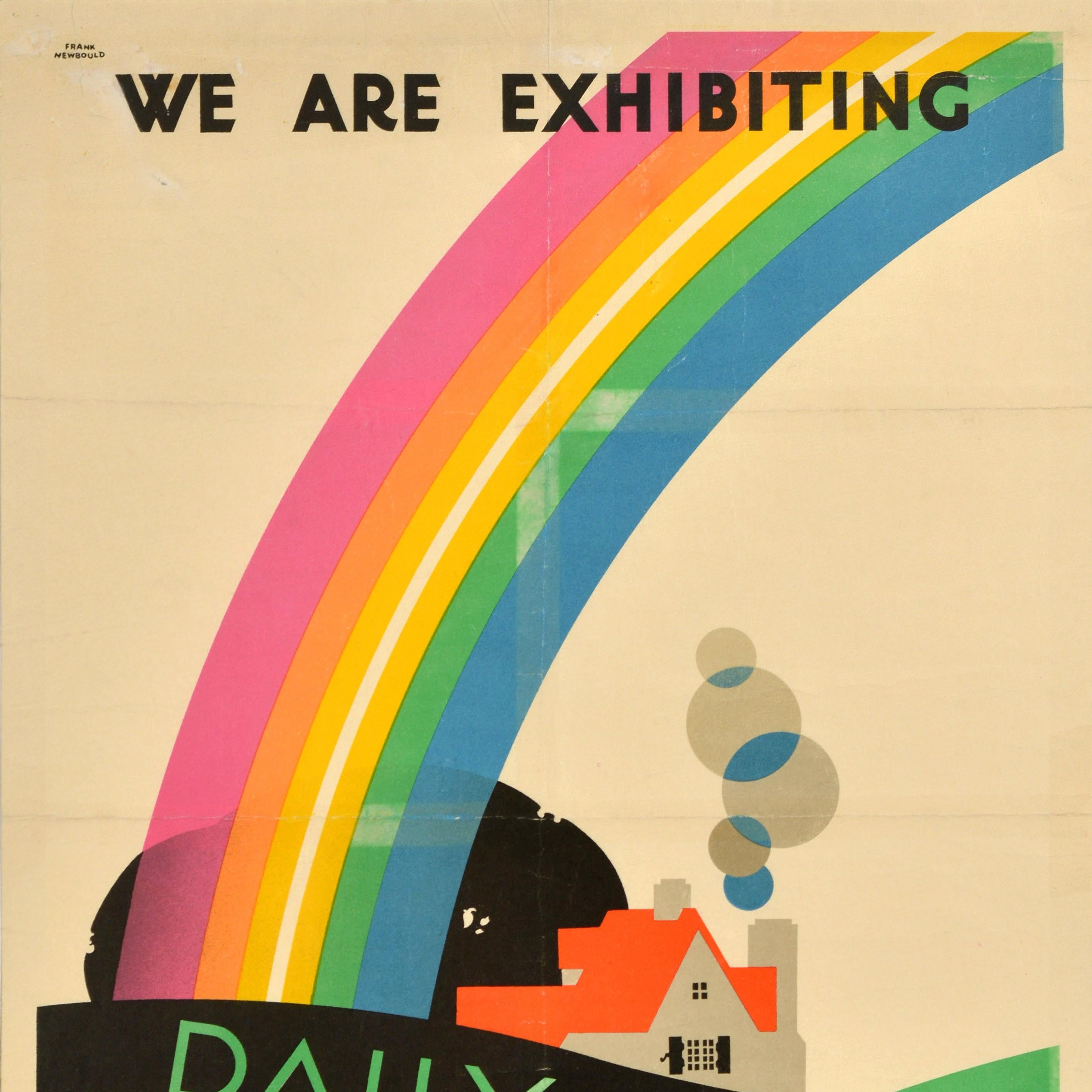 Original-Vintage-Werbeplakat Ideal Home Exhibition Daily Mail Olympia, Original (Orange), Print, von Frank Newbould