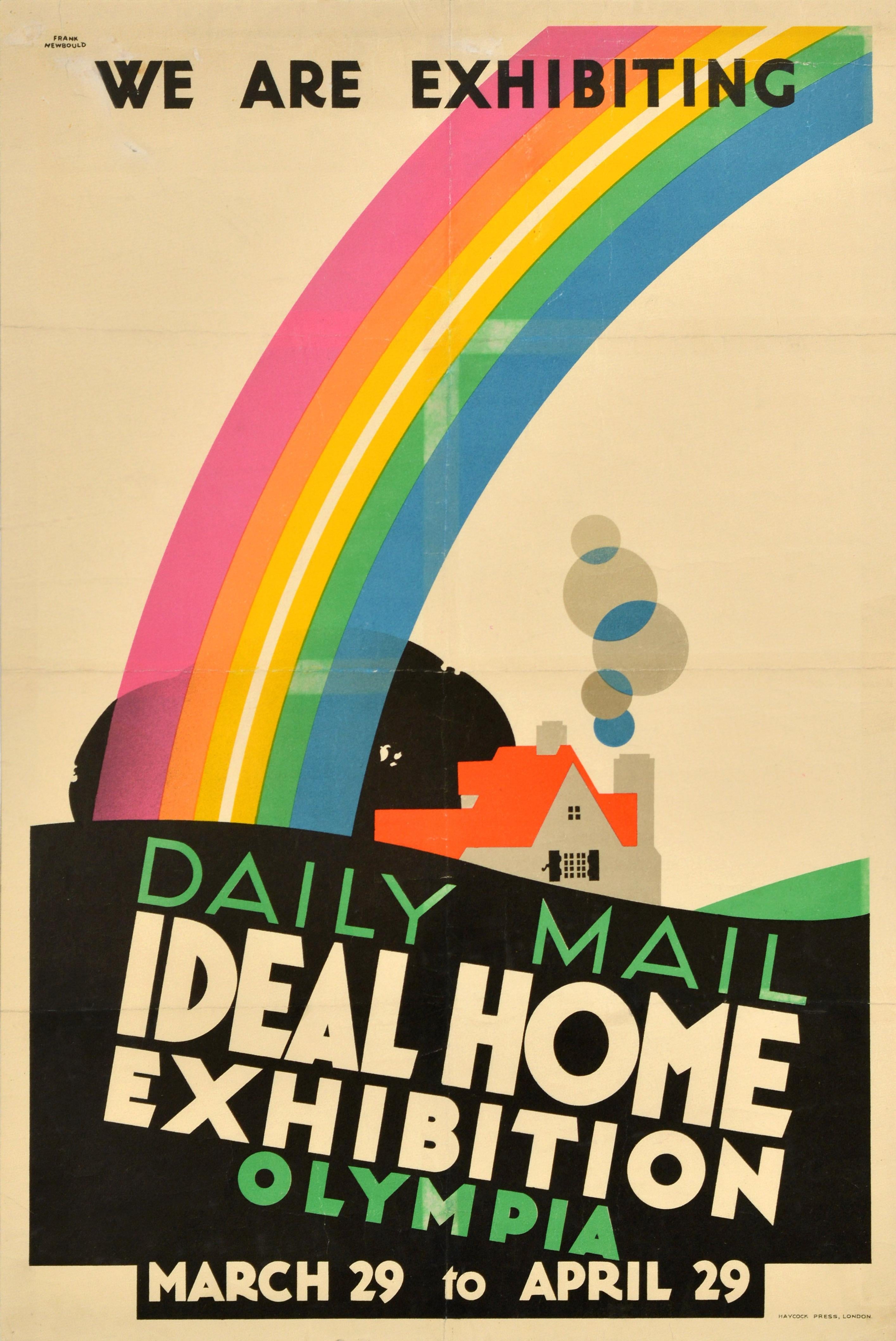 Frank Newbould Print - Original Vintage Advertising Poster Ideal Home Exhibition Daily Mail Olympia