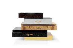 Frank Nightstand - Hand Carved Wood & Ebony Veneer - Boca do Lobo