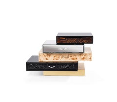 Frank Nightstand In Wood Veneer and Lacquered Wood by Boca do Lobo