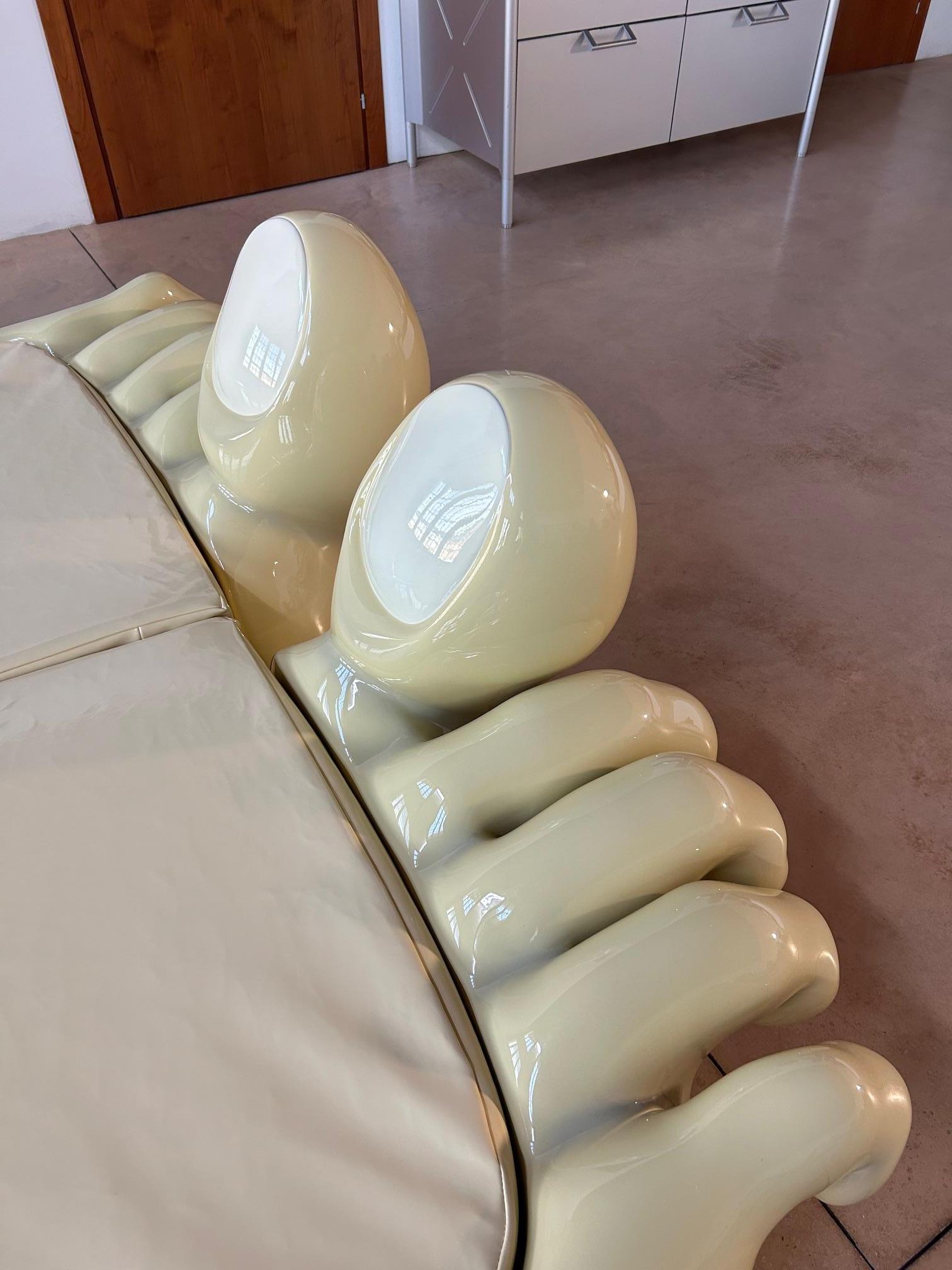 Resin Frank Oelke double bed Pedus, 1970s For Sale