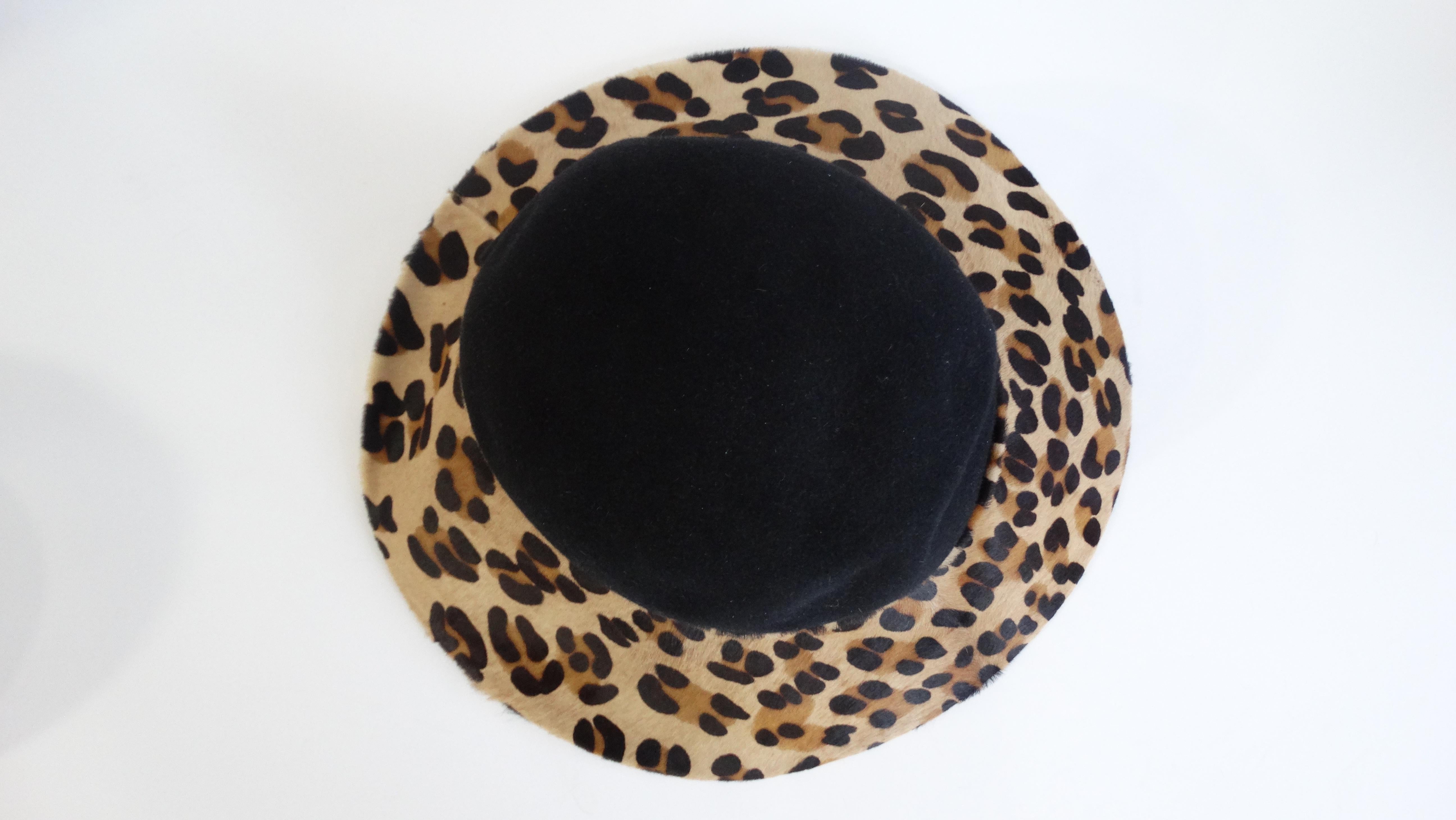 Noir Frank Oliver - Chapeau à bordure imprimé léopard  en vente