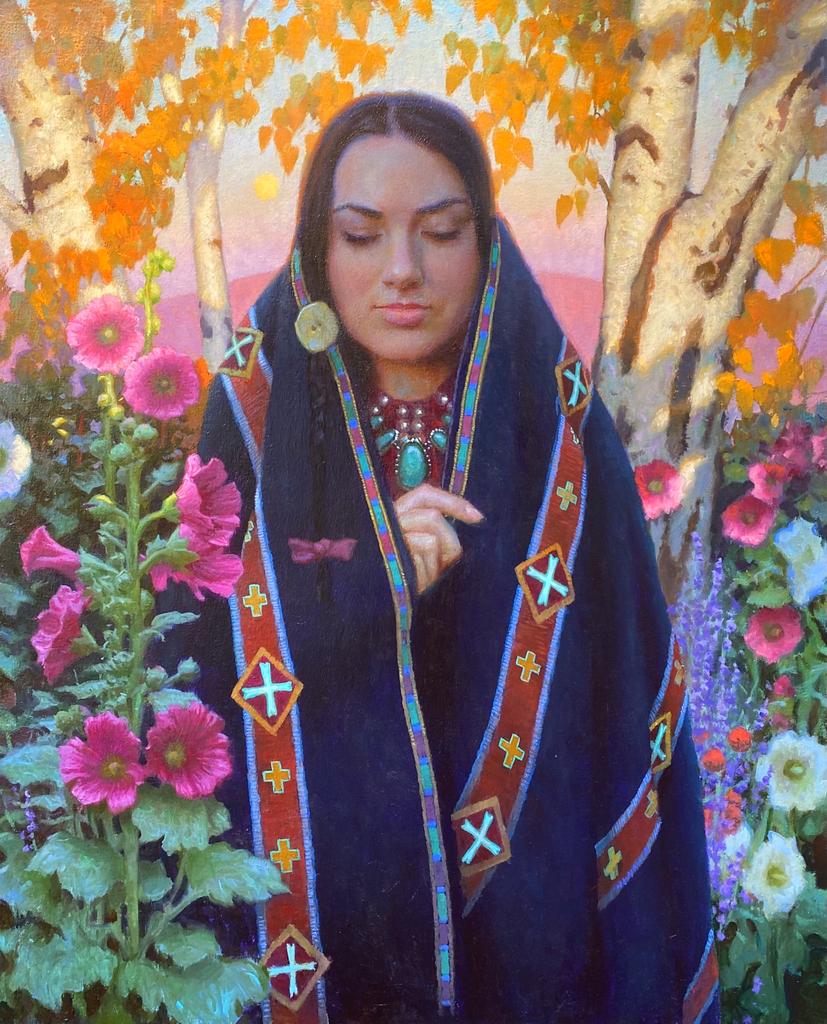 In the Twilight - Realist Painting by Frank Ordaz