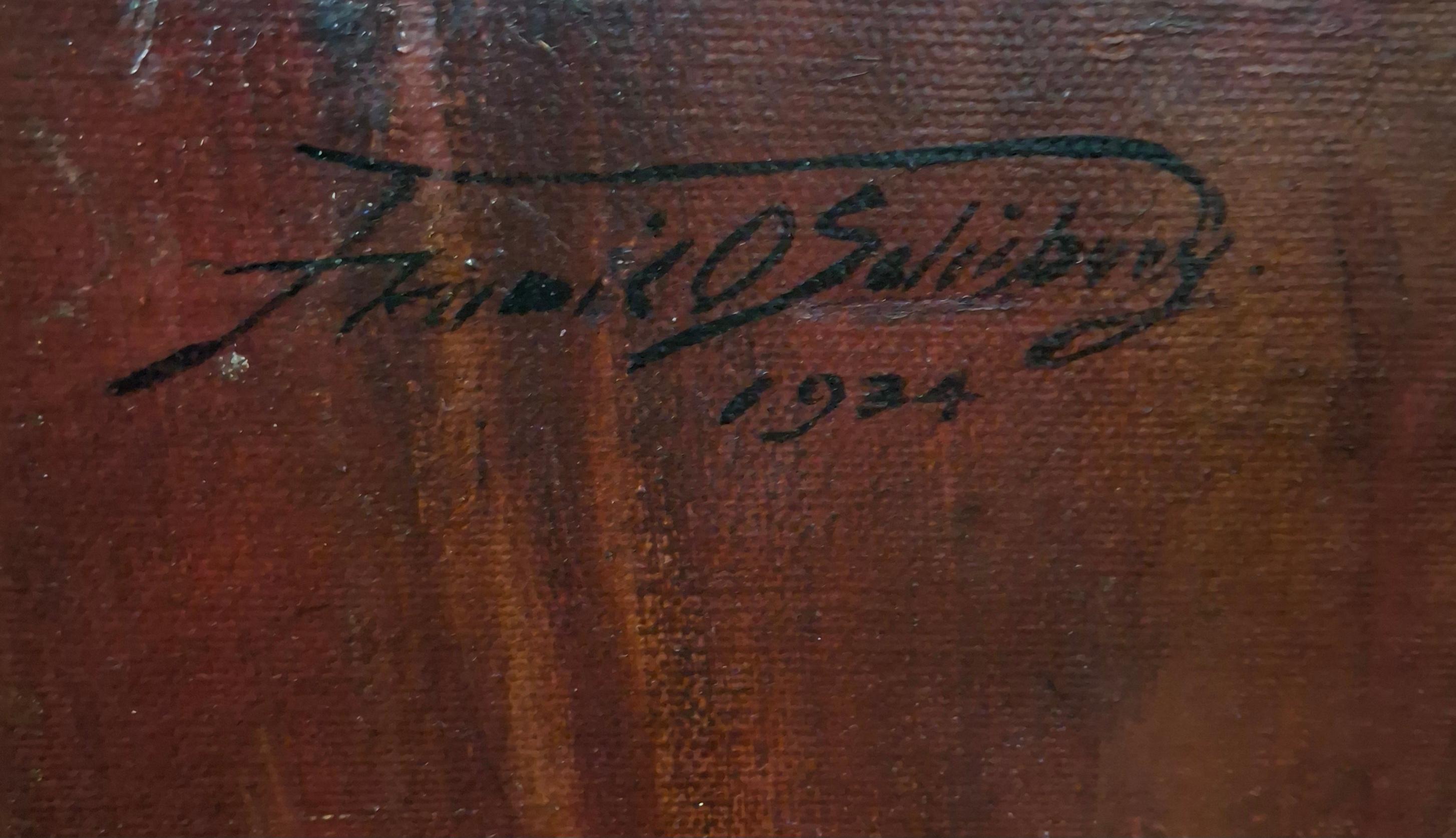 Male Porträtgemälde, 1934 im Angebot 11