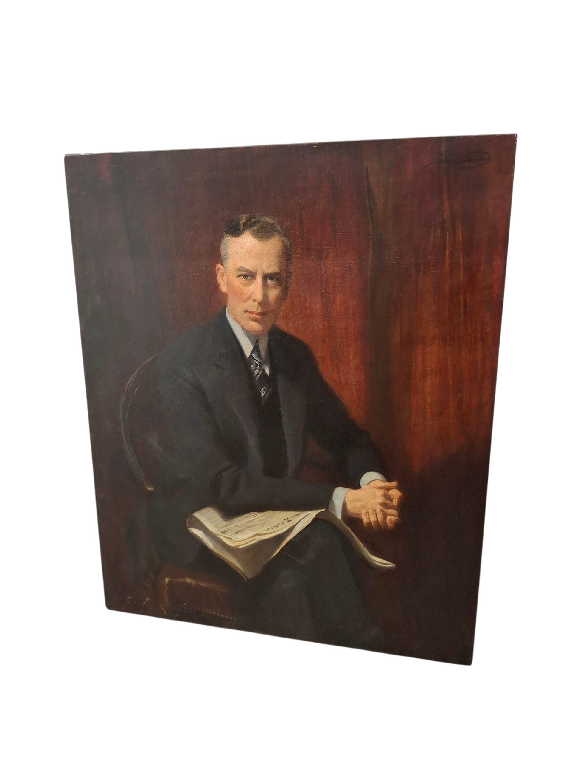 Frank Owen Salisbury  (1874-1962)
Male Porträtgemälde, 1934
Öl auf Leinwand
39 x 48