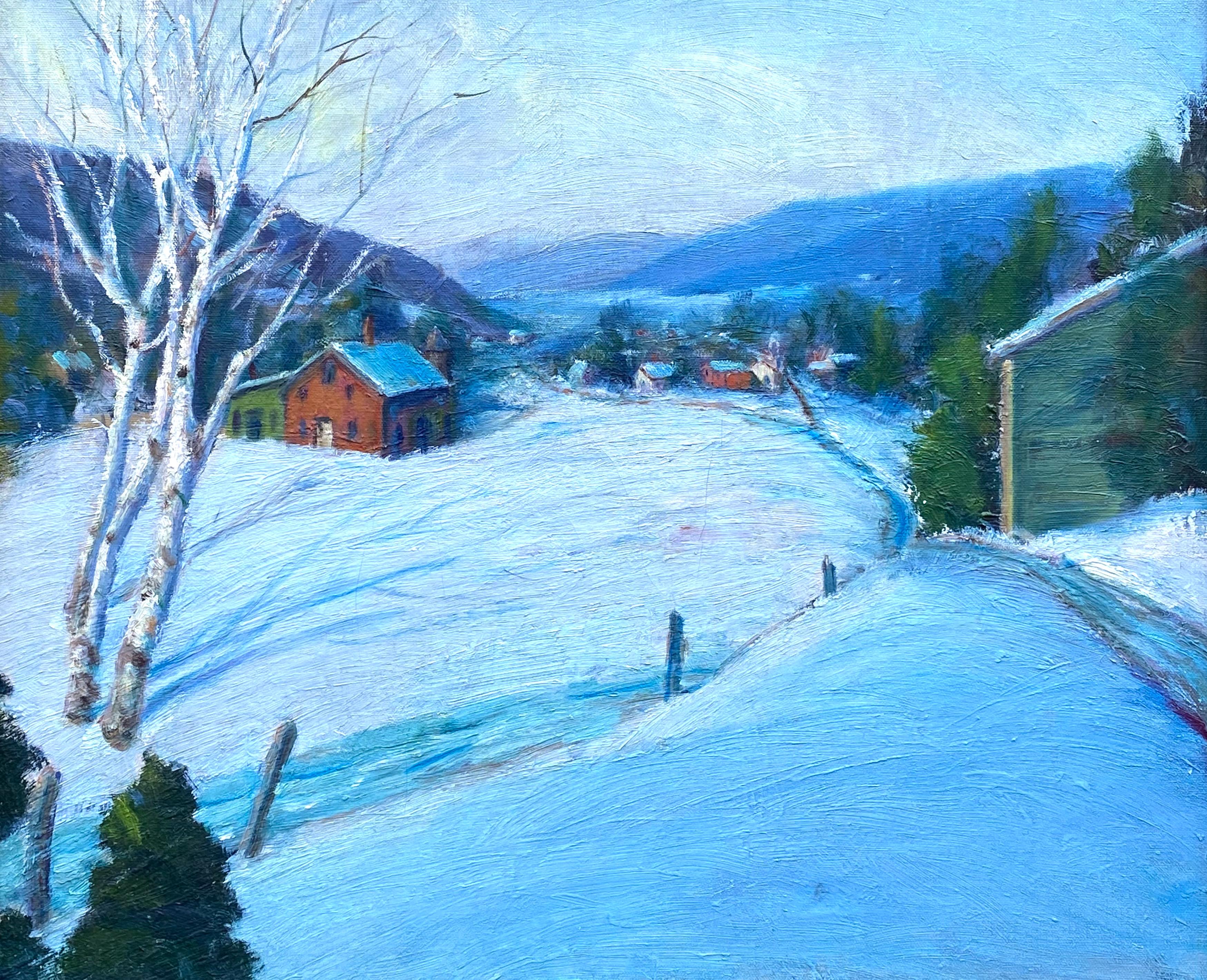 Frank P. Shea Landscape Painting – Ein Wintertag