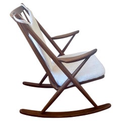 Frank Reenskaug for Bramin Danish Modern walnut Rocking Chair