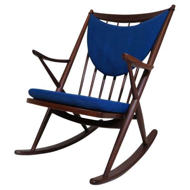 Rocking-chair en teck n°182 par Frank Reenskaug pour Bramin Rocking-chair en teck n°182 par Frank Reenskaug pour Bramin