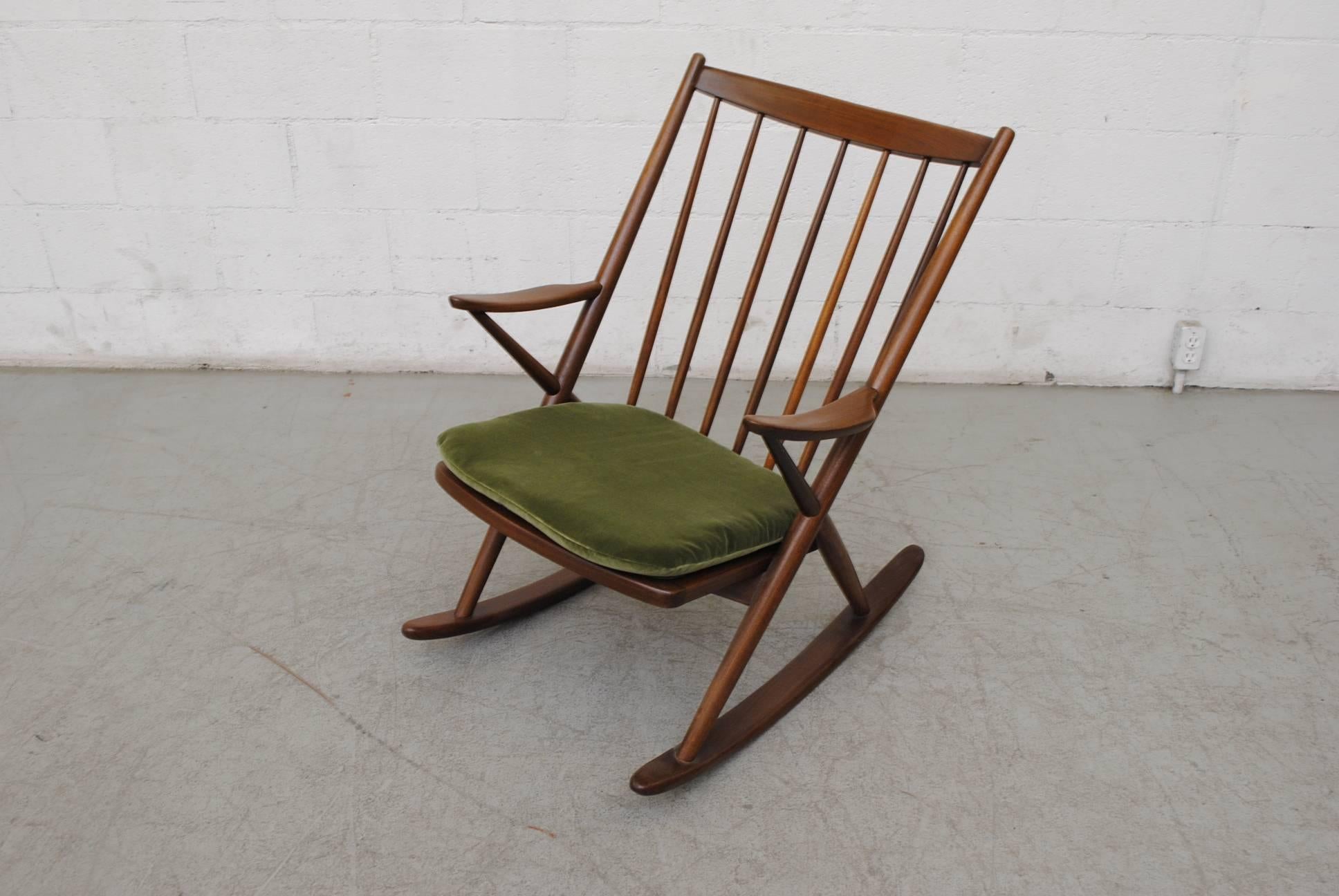 Mid-Century Modern Frank Reenskaug for Bramin Møbler Danish Rocking Chair