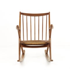Frank Reenskaug for Bramin Mobler Model 182 Mid Century Teak Rocking Chair