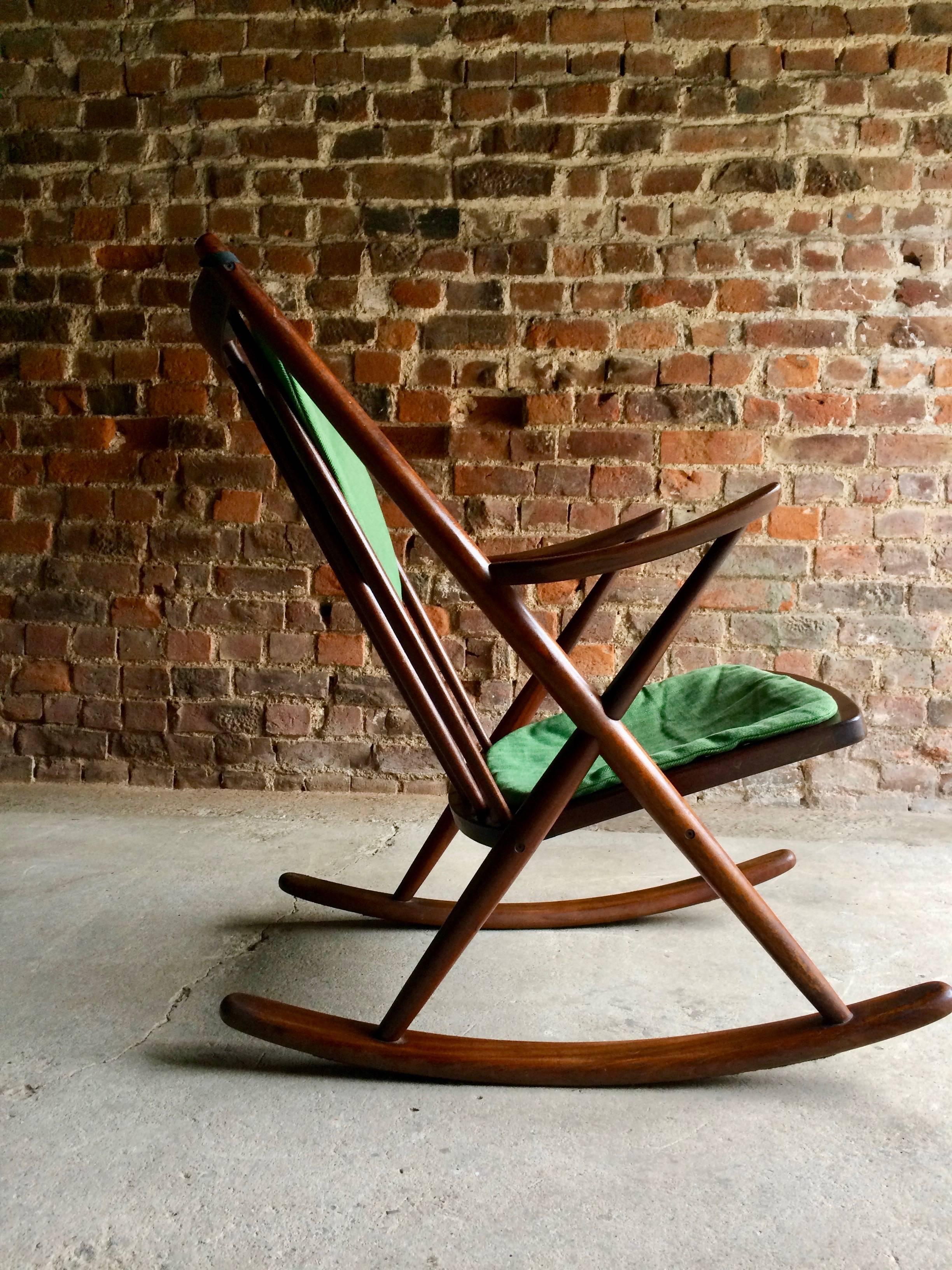 Frank Reenskaug Model 182 Walnut Rocking Chair by Bramin Mobler, circa 1960 3