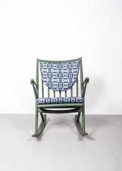 Frank Reenskaug Rocking Chair for Bramin Møbler, Denmark, Designed 1958