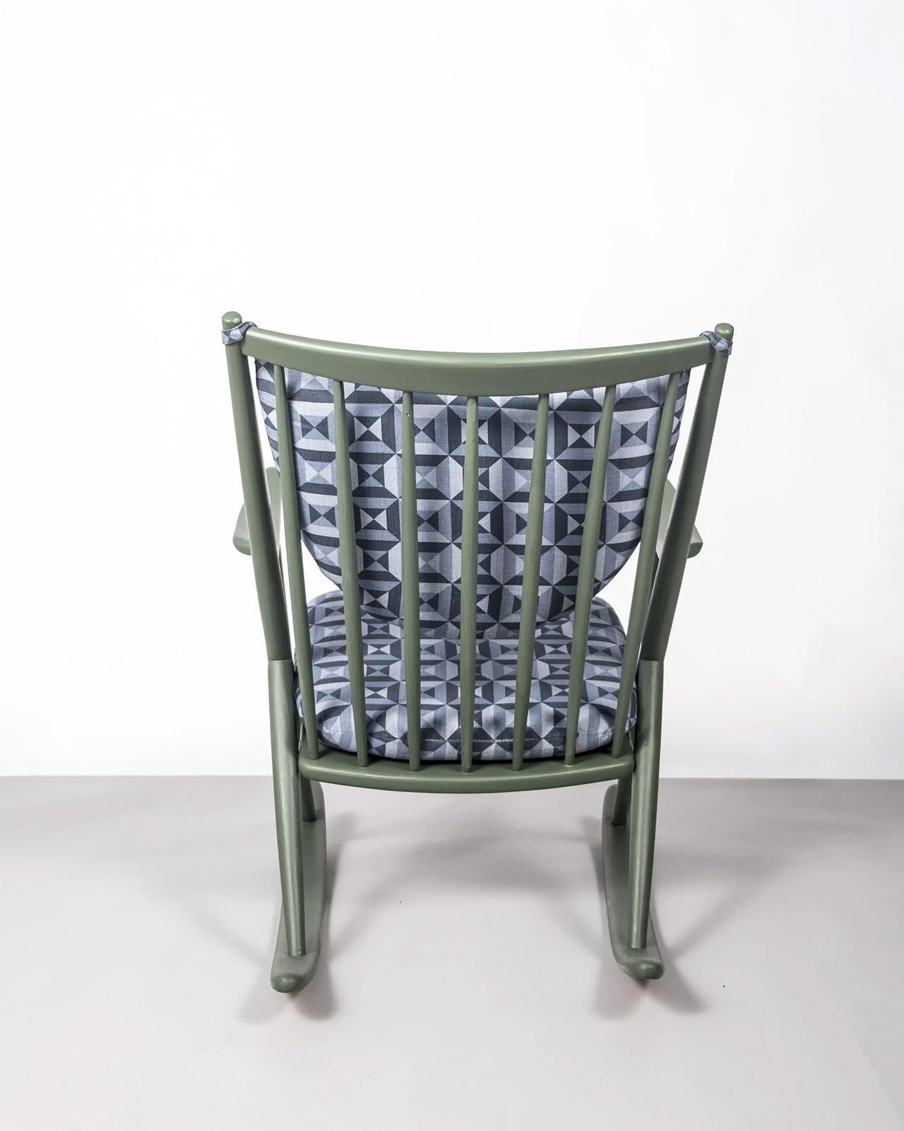 Mid-Century Modern Frank Reenskaug, Rocking chair For Sale
