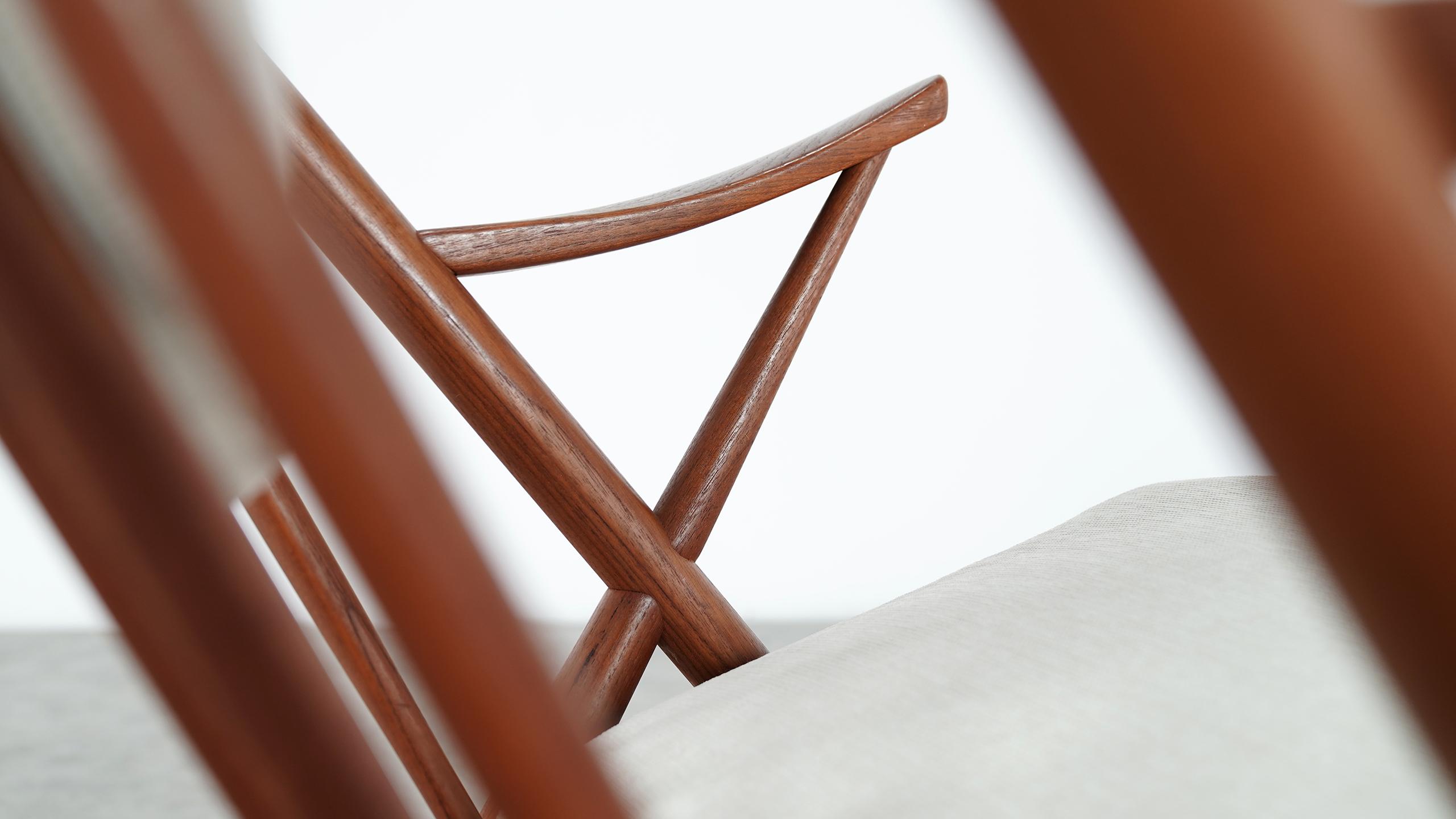 Frank Reenskaug, Teak Rocking Chair 1962 for Bramin, Denmark, Lounge Chair 5