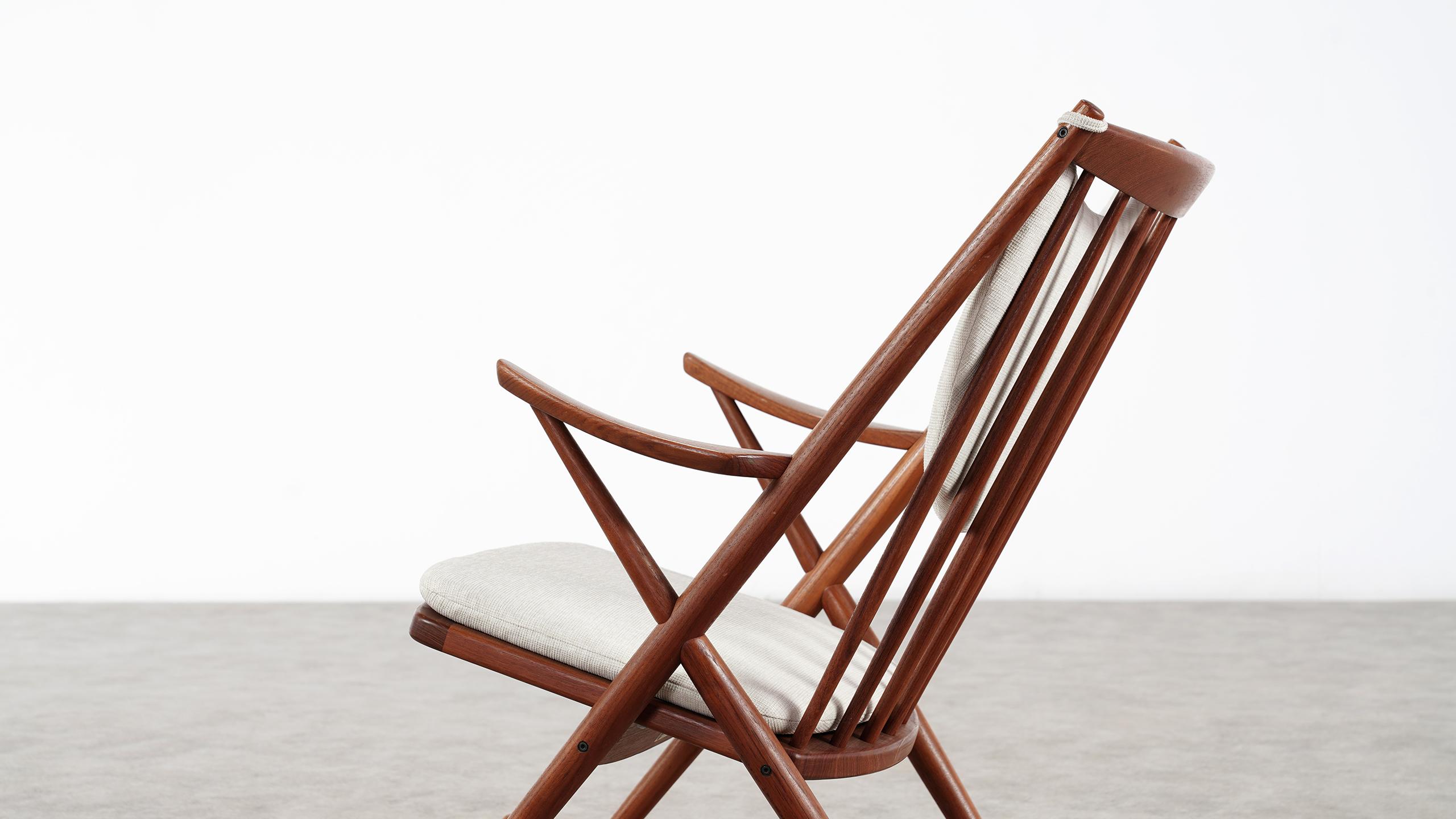 Scandinavian Modern Frank Reenskaug, Teak Rocking Chair 1962 for Bramin, Denmark, Lounge Chair