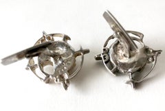 Frank Regine Juhls Sterling Silver Norwegian Modernist Tundra Series Cufflinks