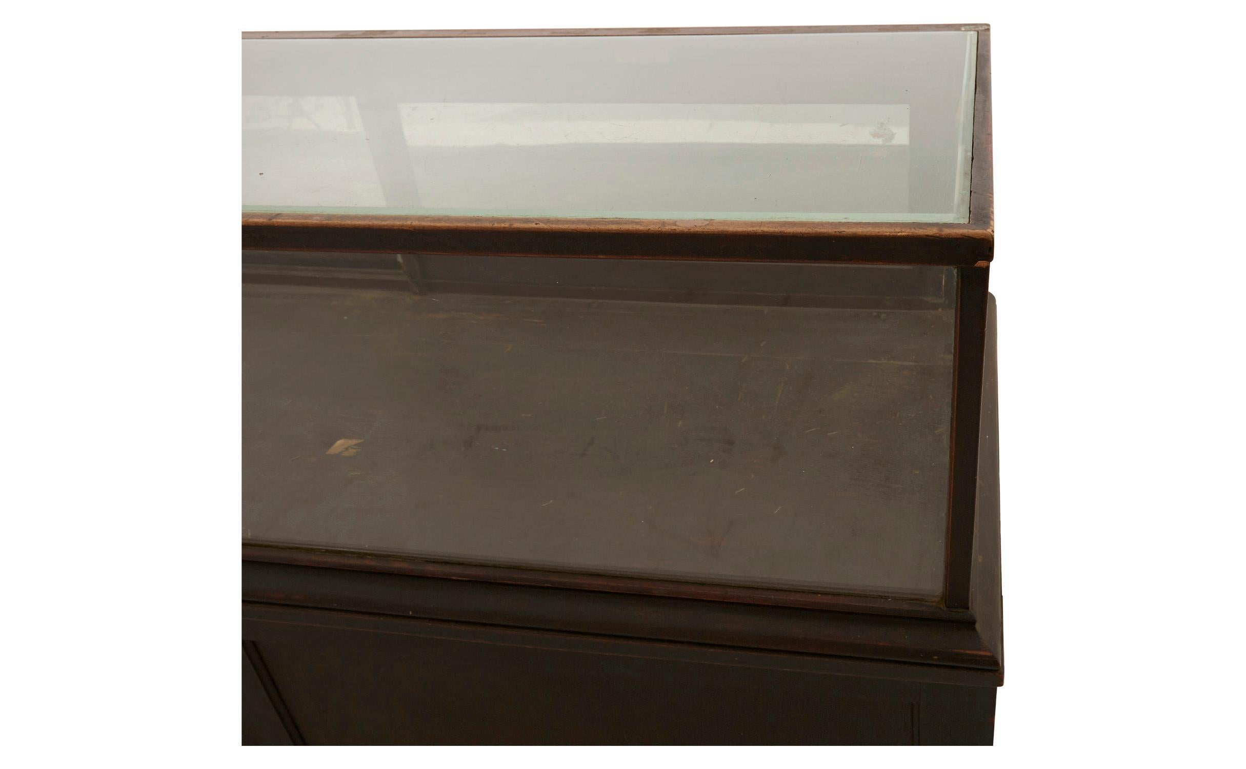Glass Frank Rieder & Sons Display Case with Mirrored Back Panels For Sale