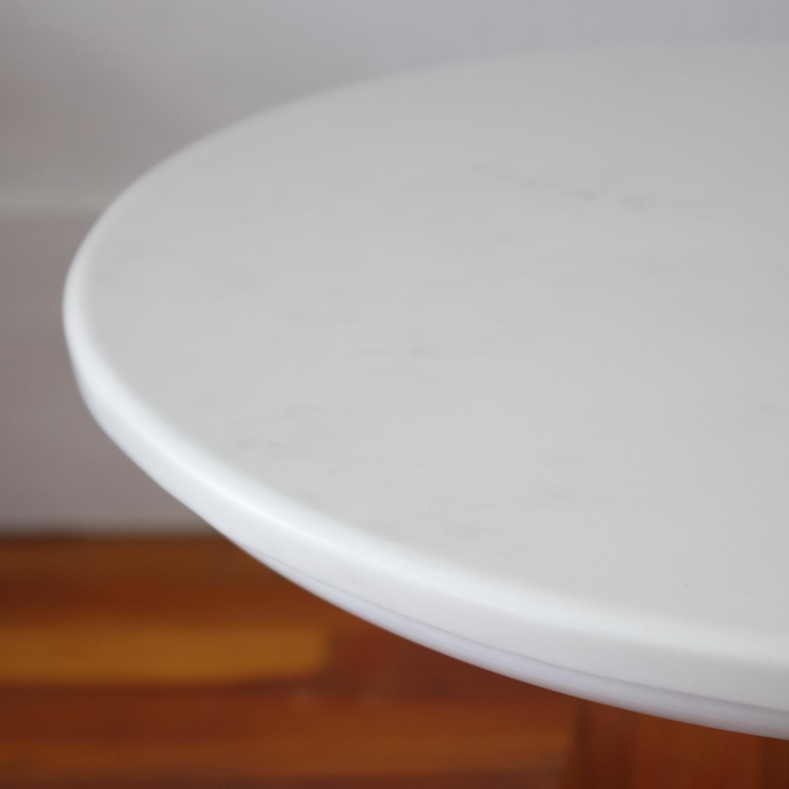 Mid-20th Century Frank Rohloff Marble Top Table with Pedestal Base, California Design 1960s