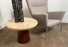 Frank Rohloff Cocktail-Beistelltisch aus Travertin für Brown Saltman