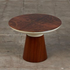 Frank Rohloff Walnut Pedestal Side Table