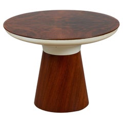 Frank Rohloff Walnut Pedestal Side Table