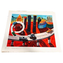 Frank Romero "Cheech's Downtown" Gravure sur Giclée Edition Limitée Signée, 6 sur 7