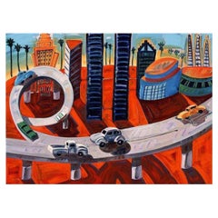 Frank Romero "Cheech's Downtown" Gravure sur Giclée Edition Limitée Signée, 6 sur 7