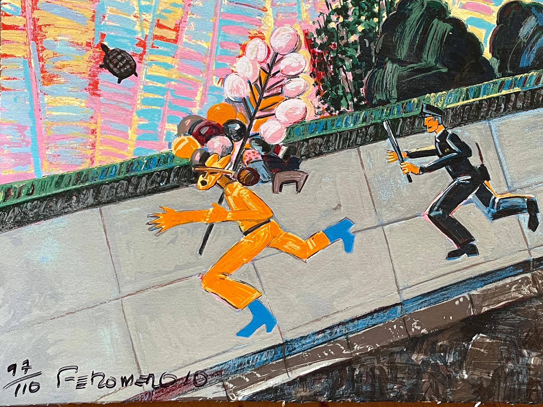 Arrestation des Palateros - Print de Frank Romero