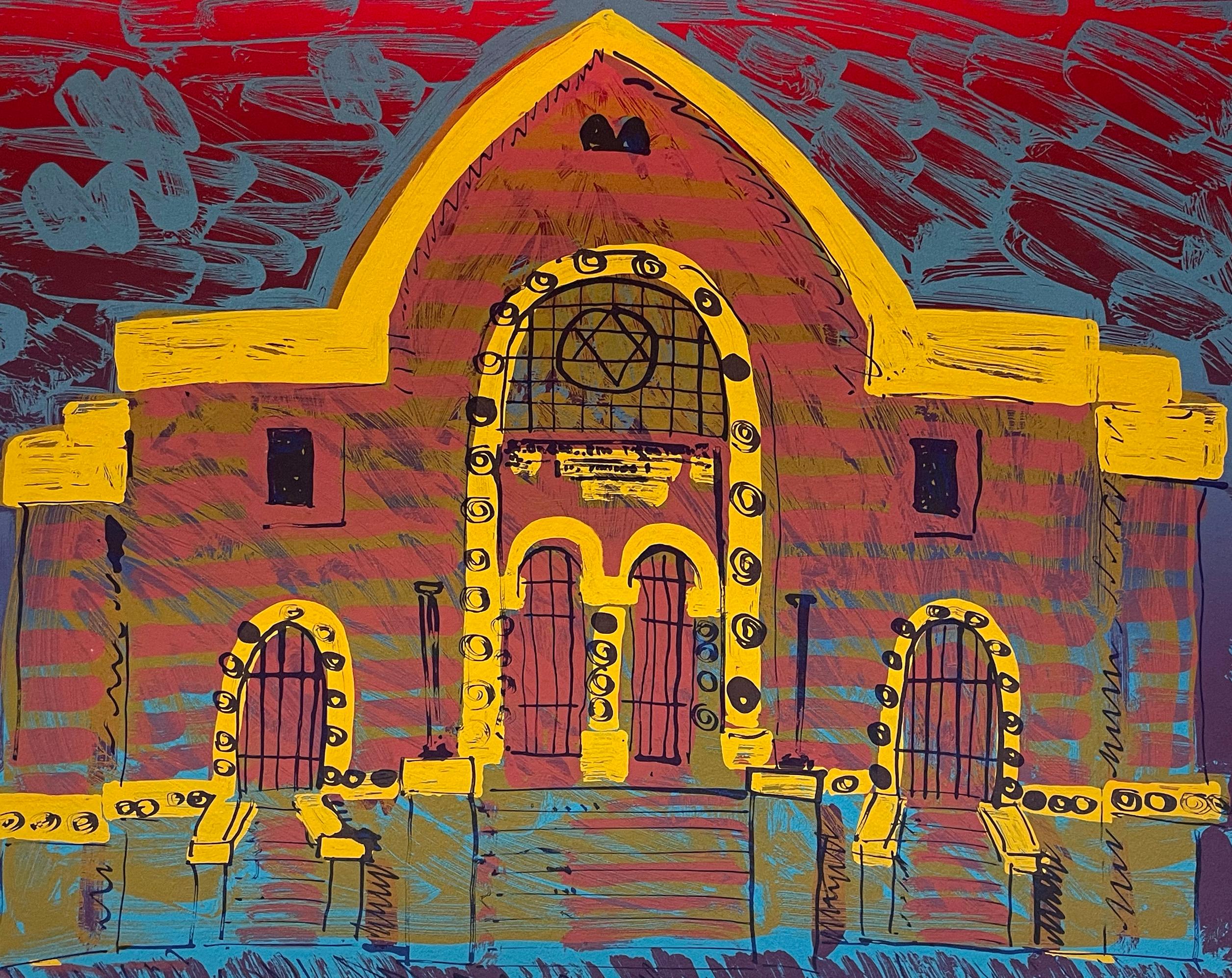 Breed Street Shul, by Frank Romero For Sale 3