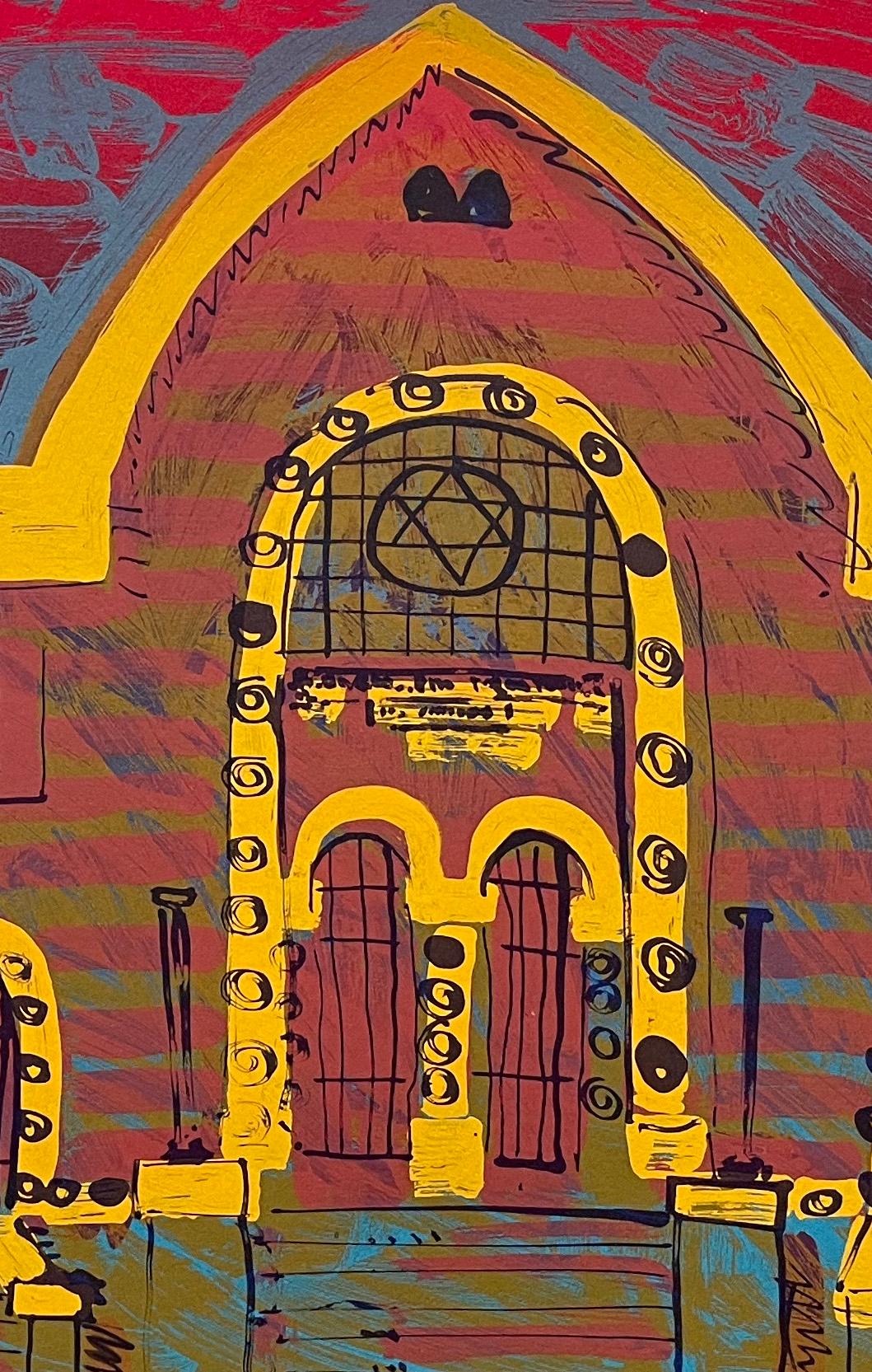 Breed Street Shul, by Frank Romero For Sale 4