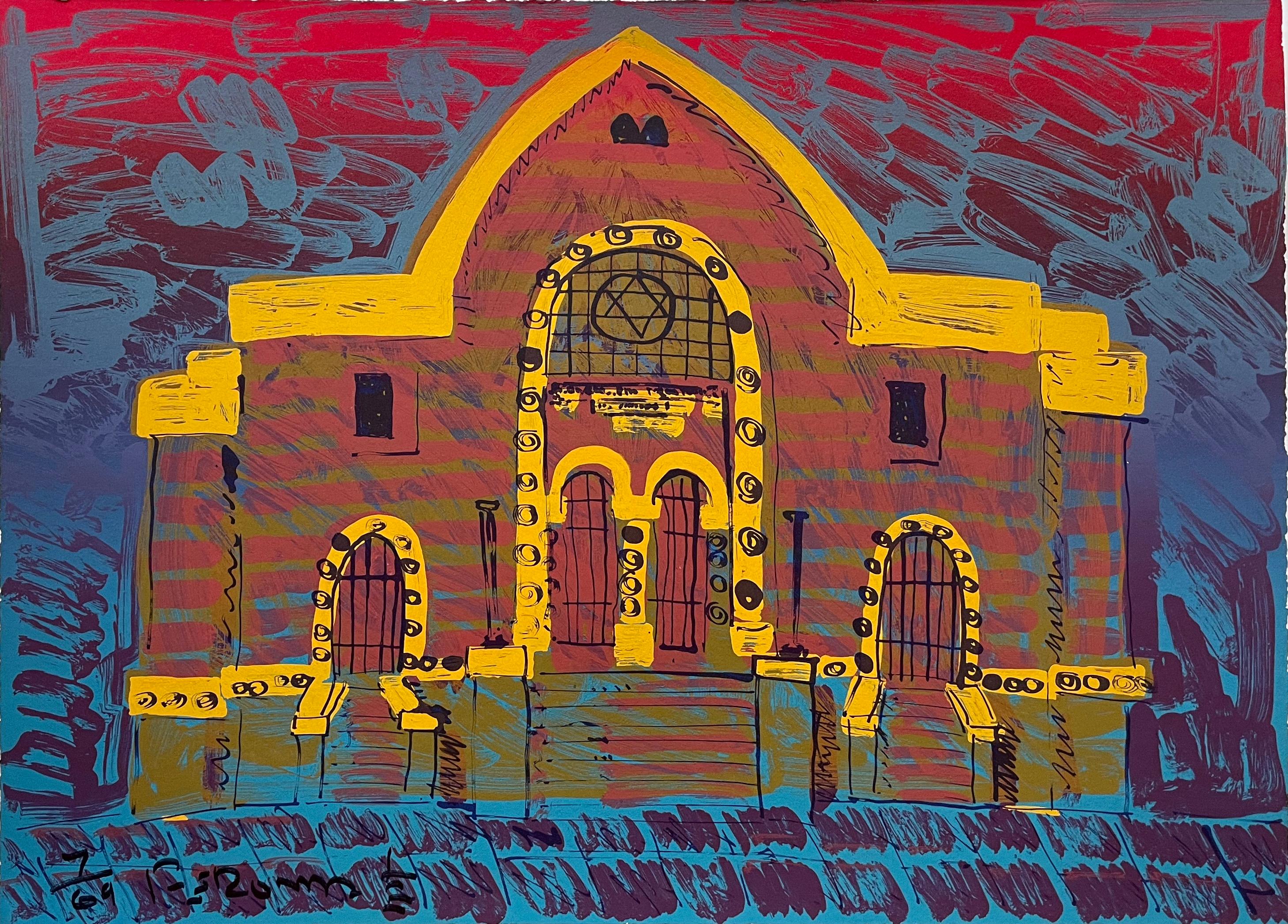 Breed Street Shul, por Frank Romero