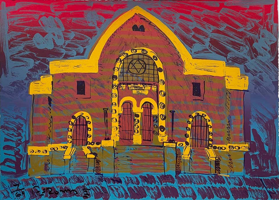Breed Street Shul, by Frank Romero