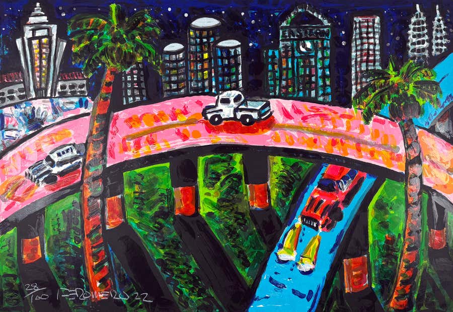 City at Night, by Frank Romero