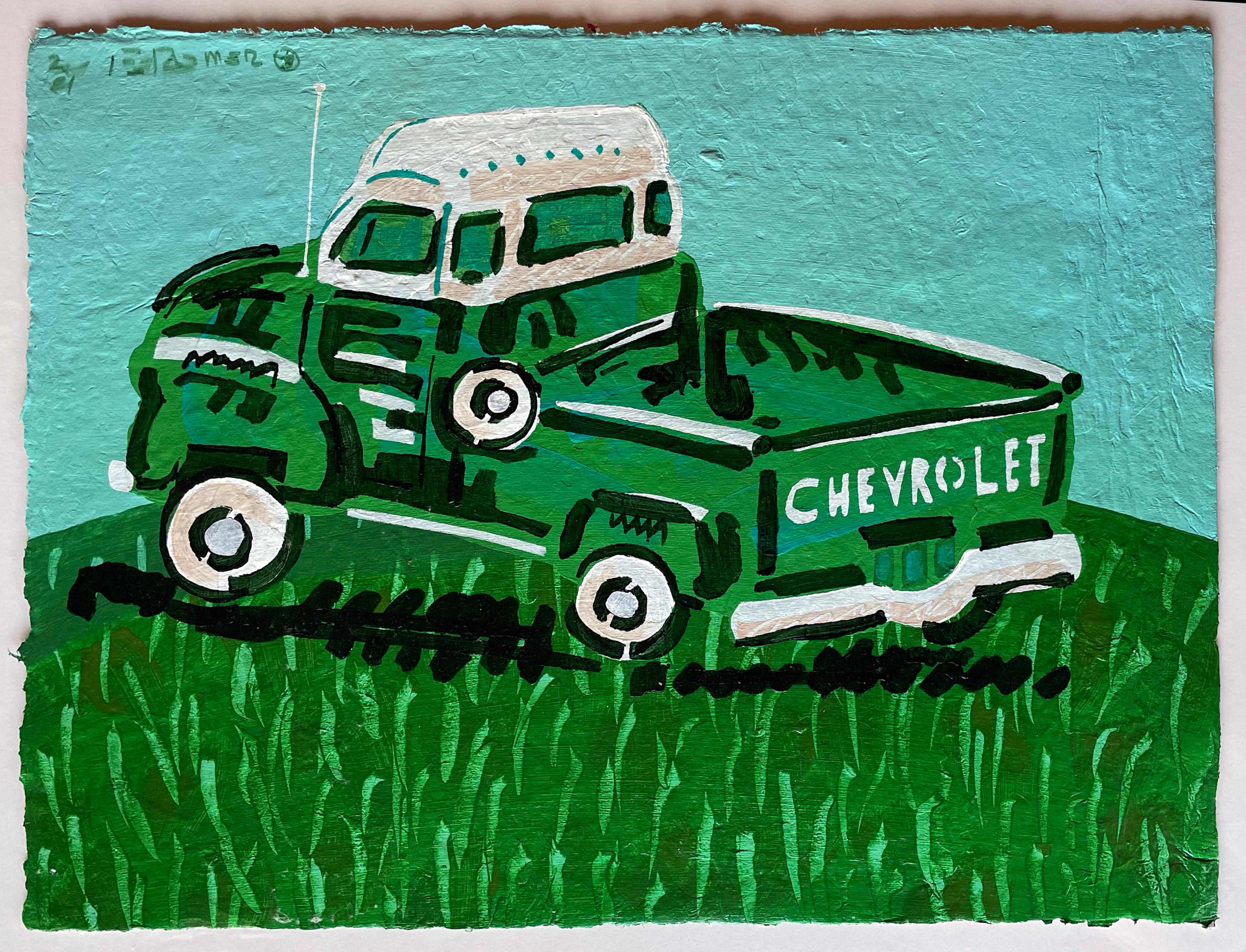 Five Window Chevy Pickup - Print by Frank Romero