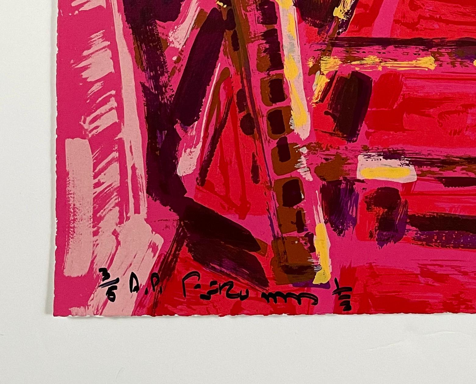Roter Stuhl des Chicano-Künstlers Frank Romero im Angebot 2