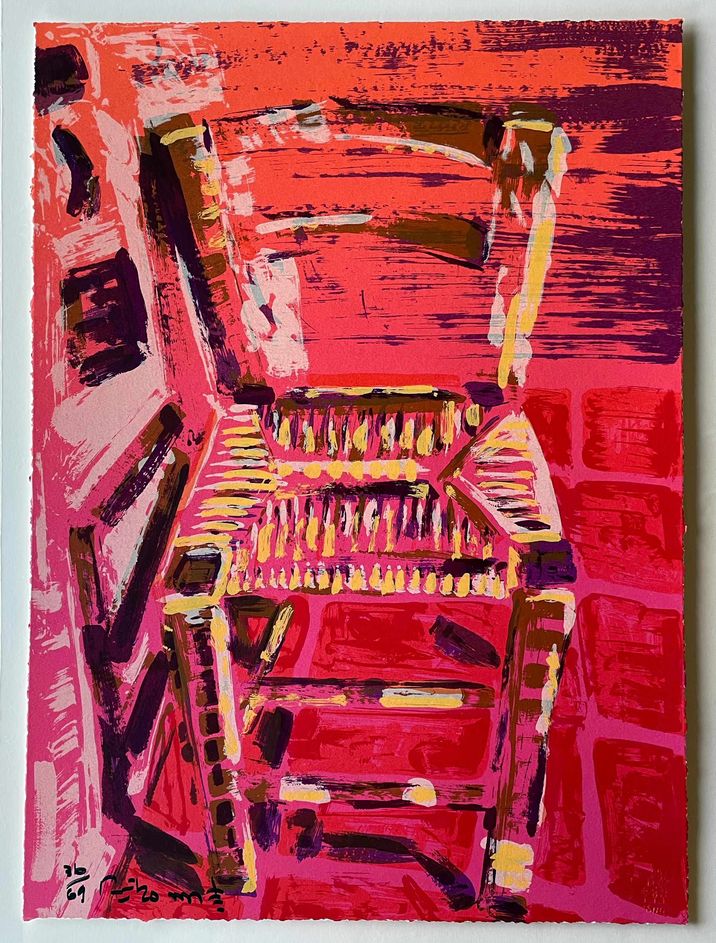 Signed and titled and numbered by the artist, (23/69). Silkscreen print on handmade paper (from Bhutan).

This print was featured in “Dreamland”,  the first solo exhibition of a Chicano artist at MOLAA (Museum of Latin American Art). This is the